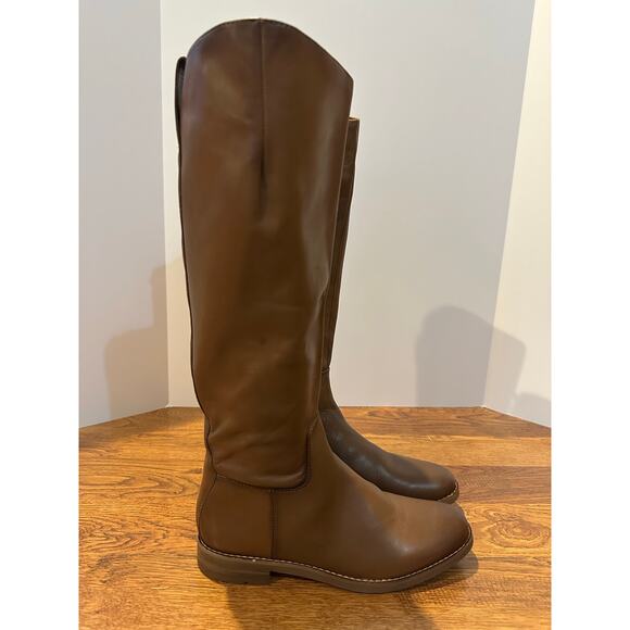 Franco Sarto Women's Marlisa Leather Riding Boots Brown Size 11M Classic Style - Picture 2 of 13